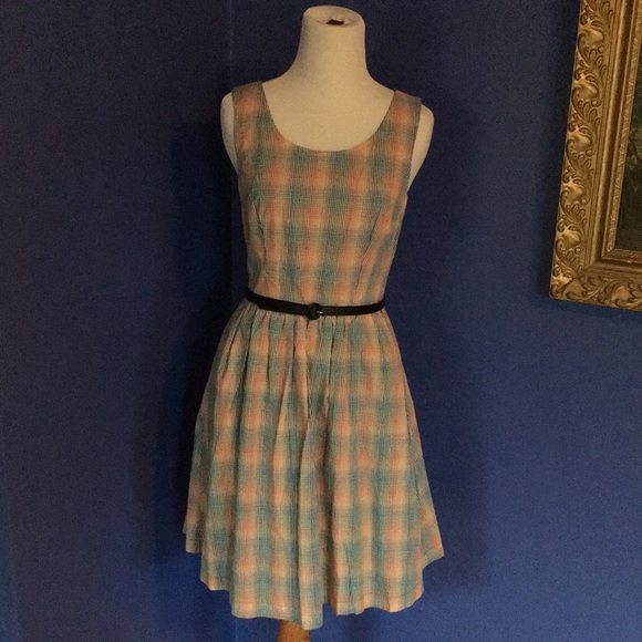 Modcloth retro rainbow plaid tartan cotton summer day dress 🌈 - Picture 11 of 17